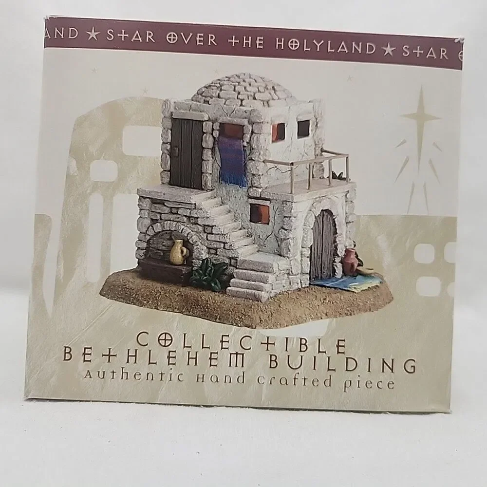 House Bethlehem Building Lighted Seasonal Specialties Christmas Collectible VTG